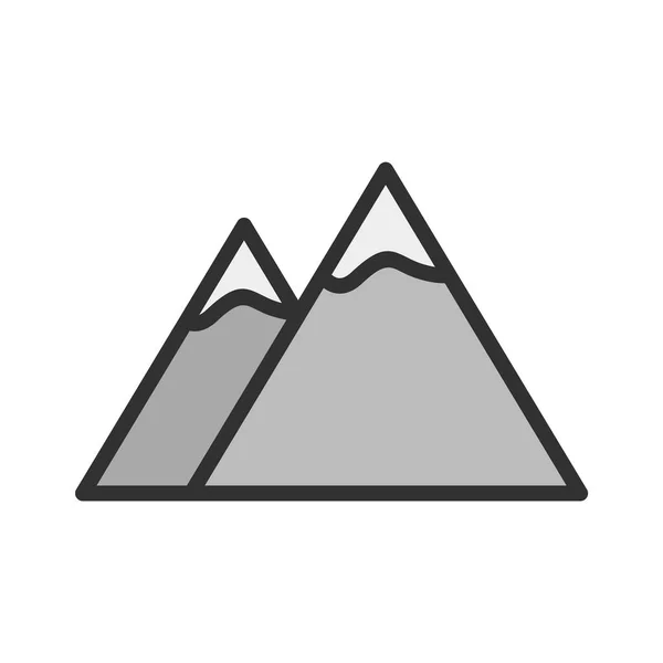 Icono Las Montañas Estilo Moda Fondo Aislado — Vector de stock