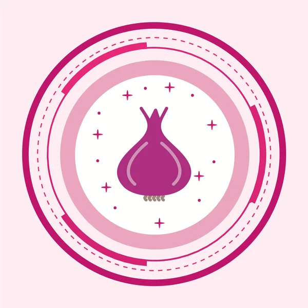 ピンクと紫のフルーツのアイコンのベクトル図 — ストックベクタ