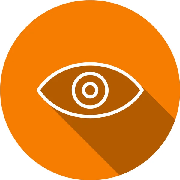 Augensymbol Flachen Farbstil Vektorillustration — Stockvektor