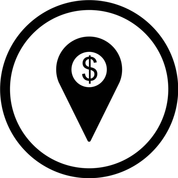 Mapa Ícone Ponteiro Ilustração Vetorial — Vetor de Stock