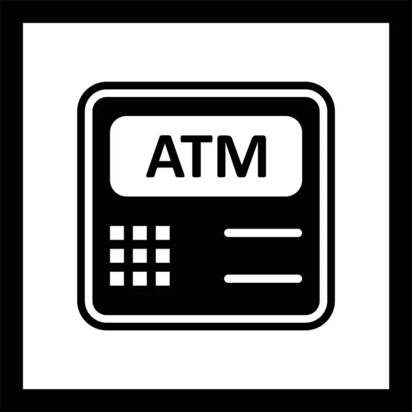 流行风格背景下的Atm Machine Icon — 图库矢量图片