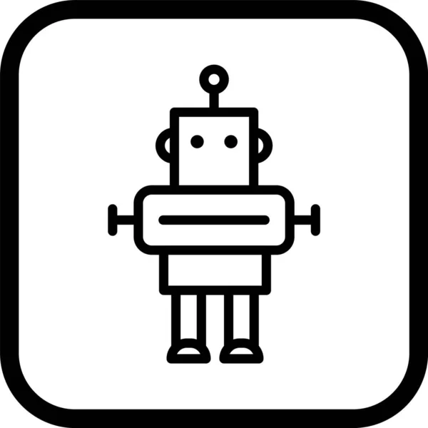 Robot Ikon Trendi Stílusban Elszigetelt Backgroun — Stock Vector