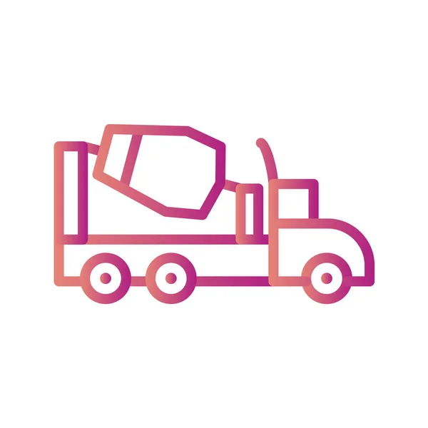 Truck Icoon Platte Stijl Geïsoleerd Witte Achtergrond Logistieke Symbool Vector — Stockvector