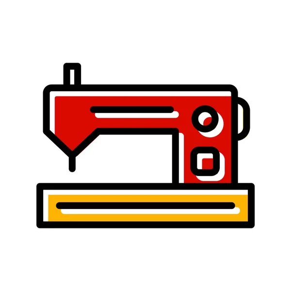 Ícone Máquina Costura Estilo Moderno Isolado Backgroun —  Vetores de Stock