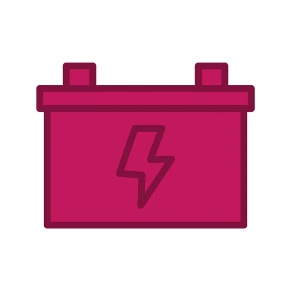 Batterij Pictogram Trendy Stijl Geïsoleerde Achtergrond — Stockvector