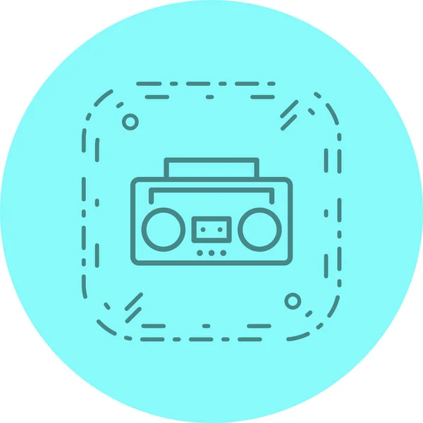 Audio Tape Icon Trendy Style Isolated Backgroun — Stock Vector