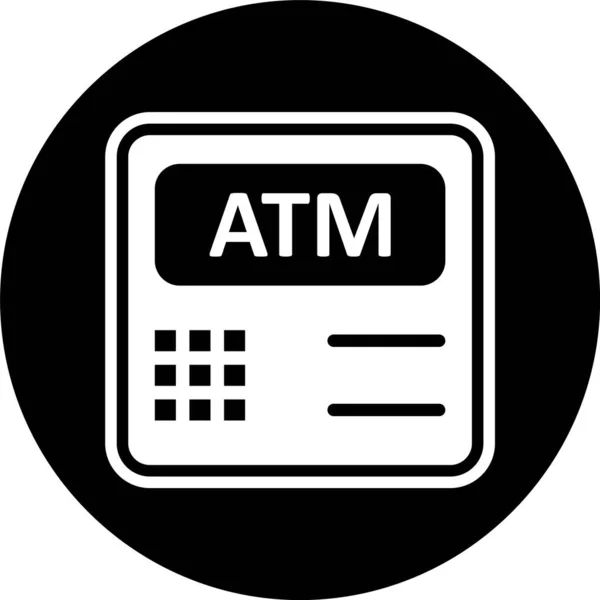 Atm Εικόνα Μηχανής Μοντέρνο Στυλ Απομονωμένο Φόντο — Διανυσματικό Αρχείο