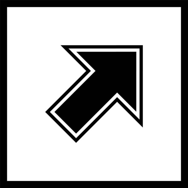 Ikona Vpravo Nahoru Módním Stylu Izolované Pozadí — Stockový vektor