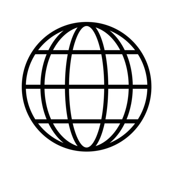 Значок Земної Кулі Стиль Плоского Дизайну — стоковий вектор