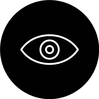 Beyaz arkaplanda göz simgesi izole edildi