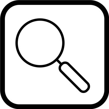 Büyütme cam simgesi, vektör illüstrasyonu