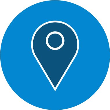 Harita işaretleyici simgesi, vektör illüstrasyonu