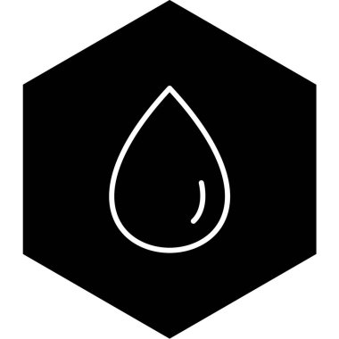 Modern b 'nin vektör illüstrasyonu ikon yağ damlasından yoksun