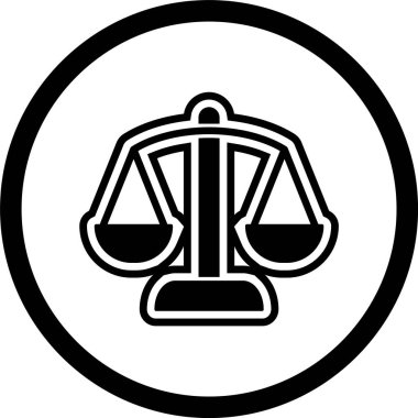 Moda Biçimli Ayırılmış Arkaplanda Denge Simgesi  