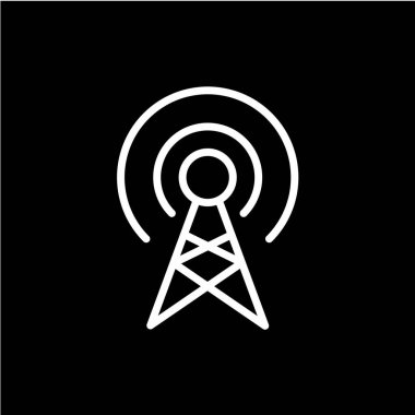 Modern kablosuz sinyal simgesinin vektör çizimi