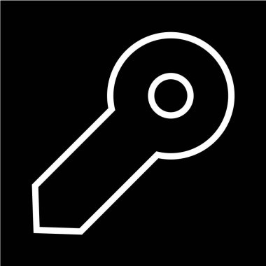 beyaz arkaplanda siyah simge izole edildi