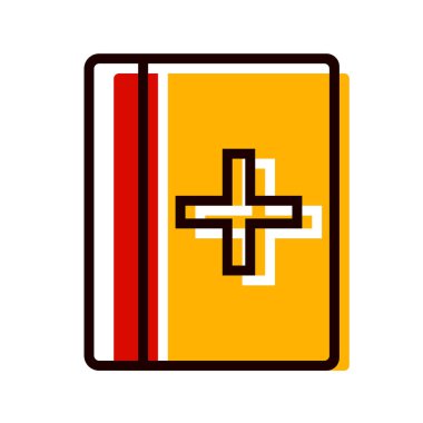 İncil kitap ikonu vektör illüstrasyon grafik tasarımı