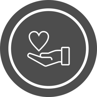 Moda Biçimli Hayırseverlik Simgesi İzole Arkaplan  