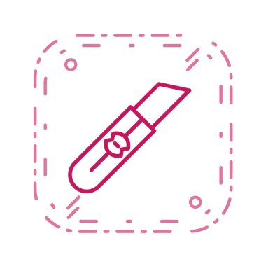 Pembe kurdele simgesinin vektör çizimi