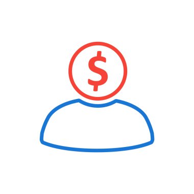 Banker Simgesi Moda Biçiminde İzole Arkaplan 