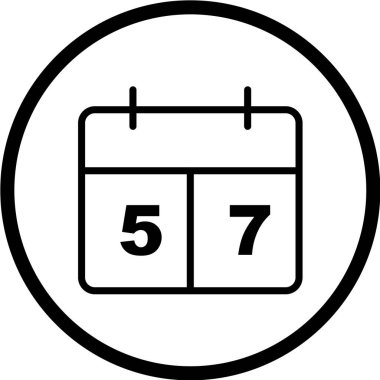 Takvim simgesi, vektör çizimi
