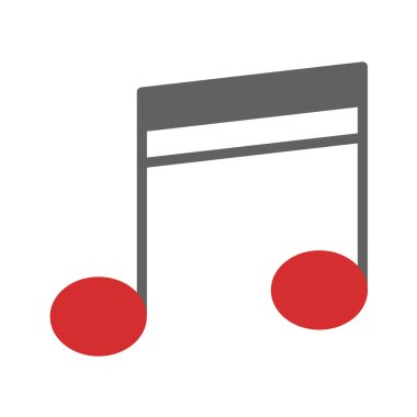 Müzik notası simgesi. vektör illüstrasyonu