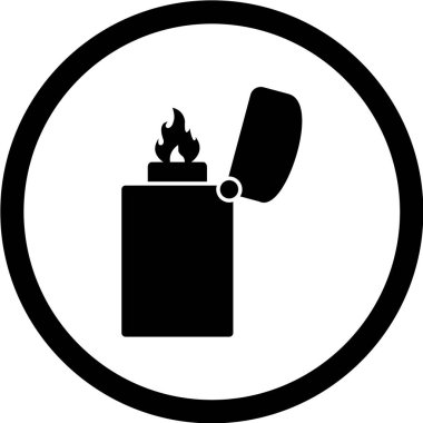 Tek izole edilmiş siyah siluet simgesinin vektör çizimi