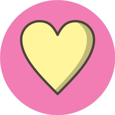 kalp düz vektör simgesi