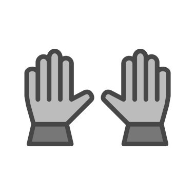 Moda Biçiminde Eldiven Simgesi İzole Arkaplan      