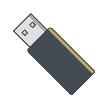 usb flash disk vektör illüstrasyonu