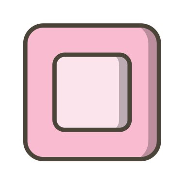 Modern pembe simge galerisinin vektör illüstrasyonu