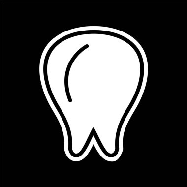 Diş ikonu. Diş bakımı sembolü. vektör illüstrasyonu