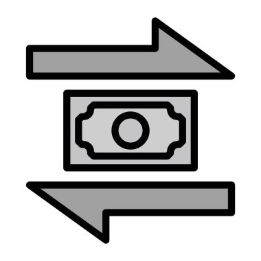 Aktarım Simgesi Moda Biçiminde İzole Arkaplan  