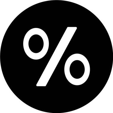 yüzde düz vektör simgesi