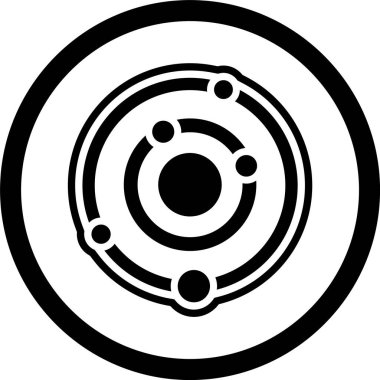 Güneş Sistemi Simgesi Moda Biçimli Ayrı Arka Gruplandırılmış