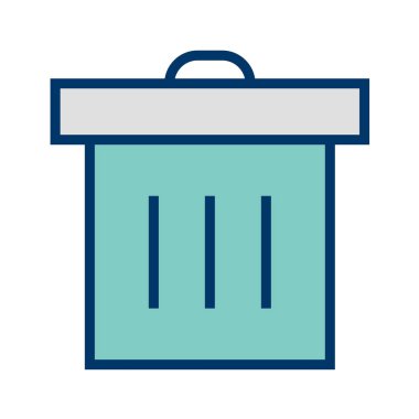 Çöp kutusu vektör çizgisi simgesi