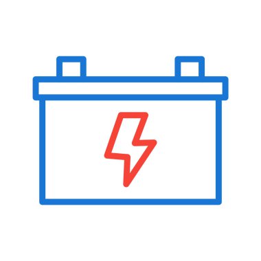 Moda Biçimli Batarya Simgesi İzole Arkaplan      