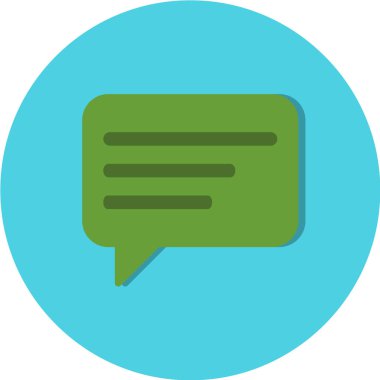 sohbet düz vektör simgesi