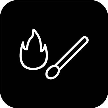 Ateş simgesi, vektör çizimi