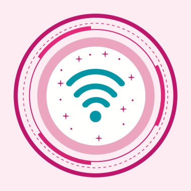 Moda biçimi izole edilmiş arkaplanda wifi simgesi
