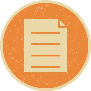 Belge simgesinin vektör illüstrasyonu