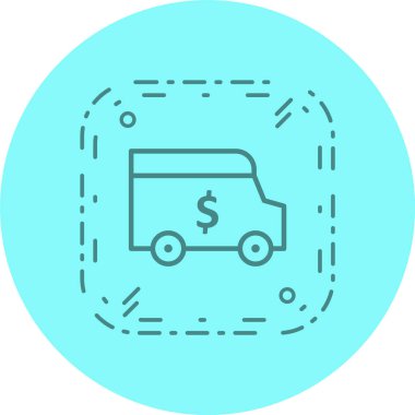 Moda Biçimli Güvenlik Van Simgesi İzole Arkaplan   