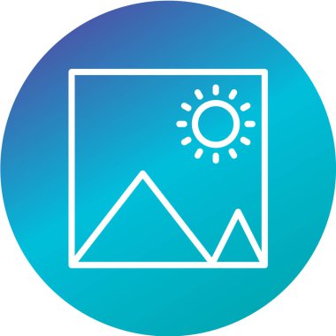 Tek düz simgenin vektör illüstrasyonu