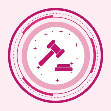 Açık Artırma Simgesi Moda Biçiminde İzole Arkaplan    