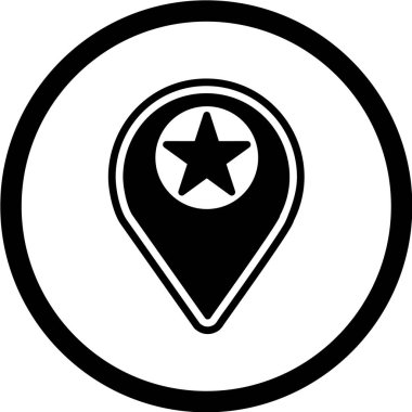 Harita işaretleyici simgesi, vektör illüstrasyonu