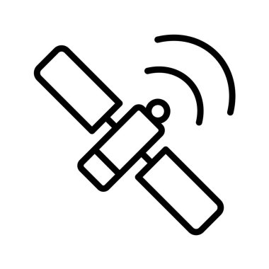 uydu simgesi vektör illüstrasyonu