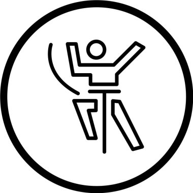 Siyah çemberdeki bir kişinin vektör çizimi