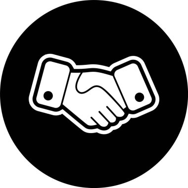 Moda biçimi izole edilmiş arkaplanda el sıkışma simgesi