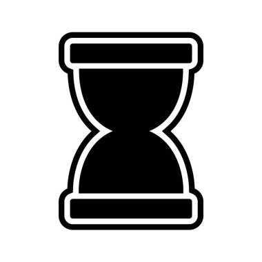 Moda biçimi izole edilmiş arkaplanda kum saati simgesi
