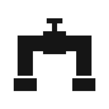 Modern b 'nin vektör illüstrasyonunda musluk simgesi yok